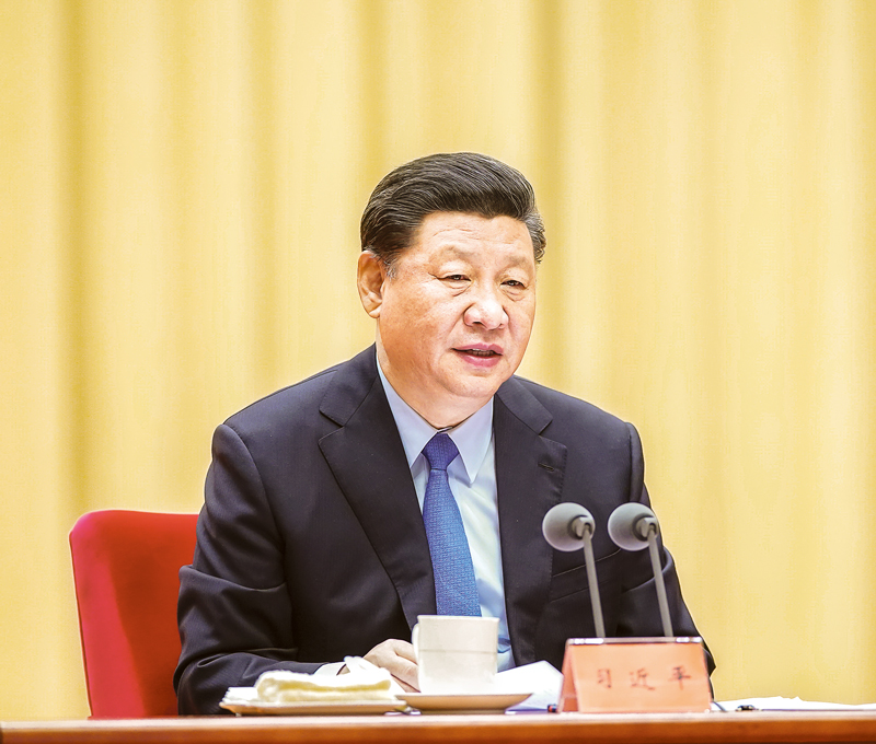 2019年5月31日，“不忘初心、牢記使命”主題教育工作會議在北京召開。中共中央總書記、國家主席、中央軍委主席習(xí)近平出席會議并發(fā)表重要講話。 新華社記者 鞠鵬/攝
